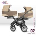 Wózek Babyactive Twinni 4w1 FOTELE MAXI COSI CABRIOFIX + BAZA FAMILYFIX